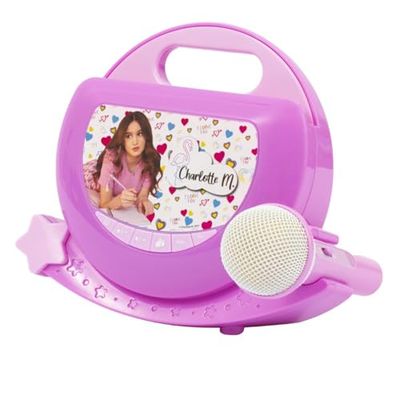 Giochi Preziosi M-Canta Tu, Karaoke portátil Que te Permite Cantar con Charlotte, con Luces LED, Multicolor, CHR04000