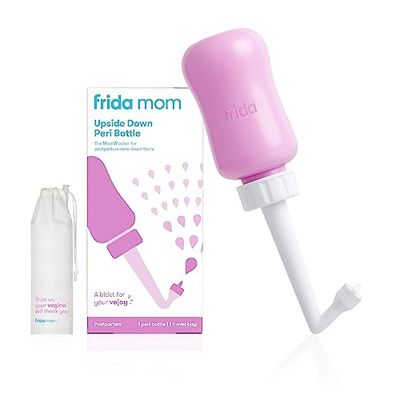 Frida Mom Upside Down Peri Bottle for Postpartum Care | Portable Bidet Perineal Cleansing and Recovery for New Mum, The Original Fridababy MomWasher