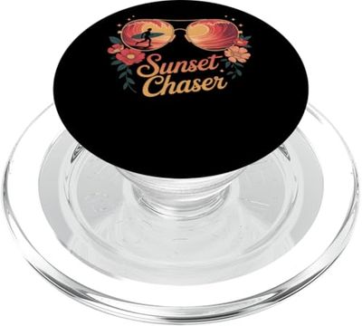 Sunset Chaser surfeando vibraciones tropicales PopSockets PopGrip para MagSafe