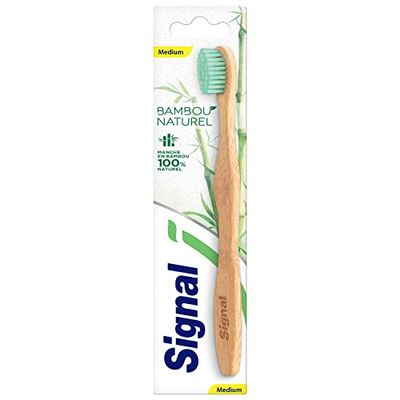 Signal Cepillo de dientes de bambú natural medio x1