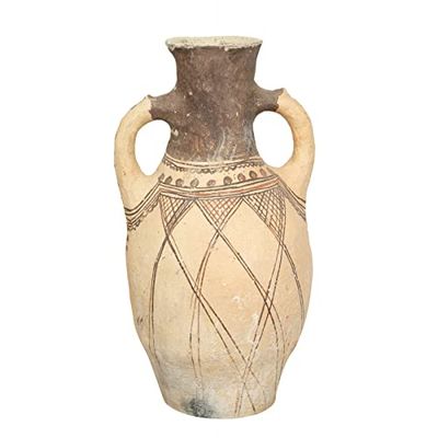 Biscottini Vasi terracotta grandi da esterno 30x26x57 cm | Vasi per piante grandi artigianali | Vaso terracotta grande del Sahara