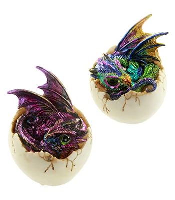 Puckator Futuristisk fantasi Nightmare Dragon Figur (1 levererat), harts, blandad, höjd 9,5-10 cm bredd 7,5 cm djup 7,5–8 cm