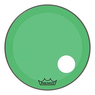 Remo Powerstroke 3 Colortone Green Parches Bass Drum Head, 24" P3-1324-CT-GNOH