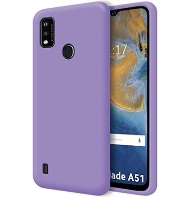 Tumundosmartphone Funda Silicona Líquida Ultra Suave para ZTE Blade A51 Color Morada