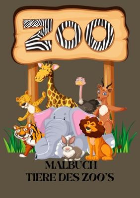 Malbuch Tiere des Zoo`s
