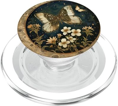 Luna Celestial Mariposa Wildflower PopSockets PopGrip para MagSafe