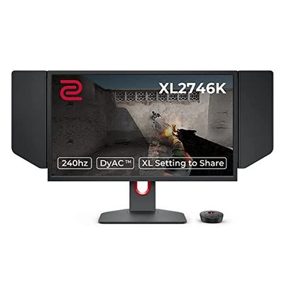 BenQ ZOWIE XL2746K Monitor Gaming (27 pulgadas, 240 Hz, 0.5ms, DyAc+, XL Setting to Share, S switch, Capucha de protección)