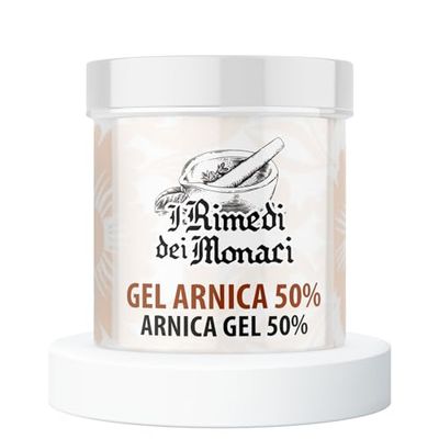 Arnica Gel Forte 550 ml SUPER CONCENTRATA per Massaggi Locali, Crema Arnica Rilassante e Defaticante per Muscoli e Articolazioni, Pomata Arnica Cavalli Uso Umano 100% Made in Italy - Rimedi dei Monaci