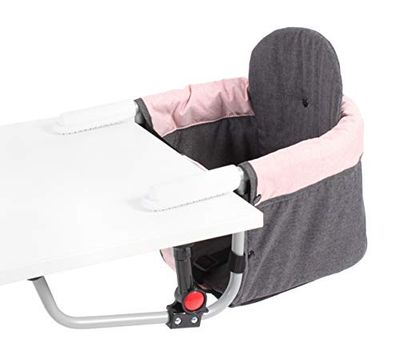 CHIC 4 BABY 351 67 sittdyna relax, melange mörkgrå-rosa