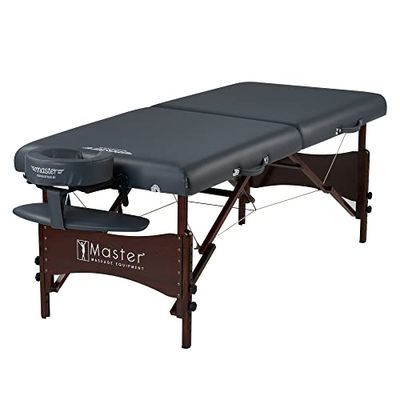 Master Massage 71cm NewPort Mobiel inklapbaar massagebed massagebed massagebank cosmetische ligbed van hout koningsblauw
