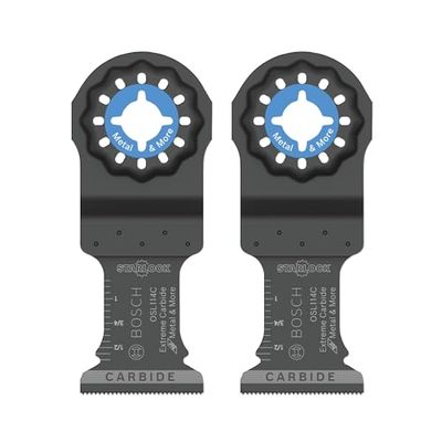 Bosch Starlock OSL114C-2 Lot de 2 lames de coupe plongeante en carbure pour outil multifonction oscillant 3,8 cm