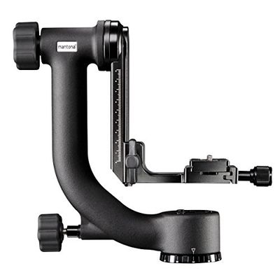 Mantona Gimbal TK-I Stativkopf für Teleobjektiv (Gewicht 1,4 kg inkl. Schnellwechselplatte)