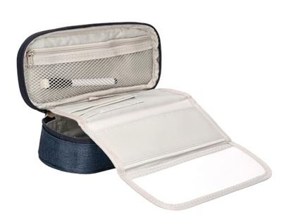 Liderpapel, Borsa per scuola, porta oggetti, ovale, astuccio scolastico, 22 x 6 x 9 cm, organizer interno, con tasche, etichetta impermeabile per nome, colori assortiti