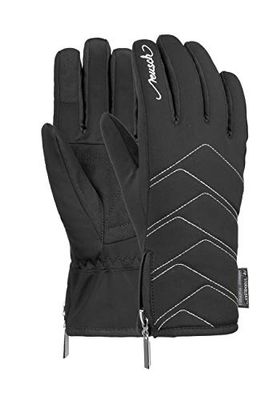 Reusch Loredana Touch-Tec - Guanti da Uomo, Uomo, 4935198, Nero/Argento, 7