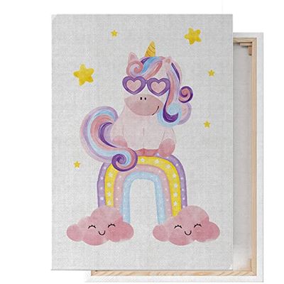 Arterby's® - Premium Poster Quadro Cornice Tela Canvas Dipinto Mood - Illustrazione Poster Cameretta Bambini - Made in Italy - HD Tela Canvas con Telaio in Legno 30x40 cm A0020 D002