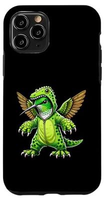 Costume da colibrì che indossa un dinosauro per Halloween o Custodia per iPhone 11 Pro