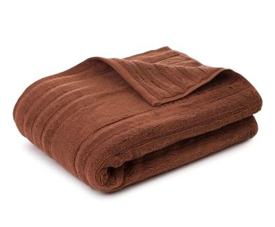 Gözze - Serviette de douche éponge Milan, doux et absorbant, 70% coton bio/30% viscose (bambou), végétalien, 70 x 140 cm - brun