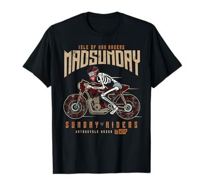 Mad Sunday Isla De Man Carreras De Motocicletas Manx Biker Camiseta