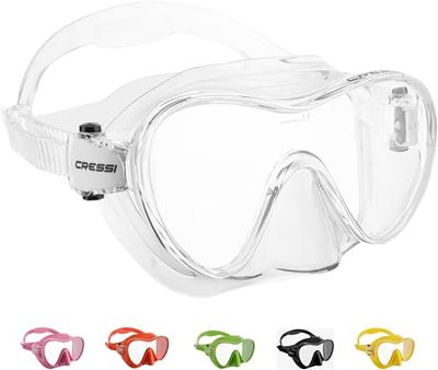 Cressi F1 Mask, Óculos de mergulho monolente, tecnologia Frameless, Talla única