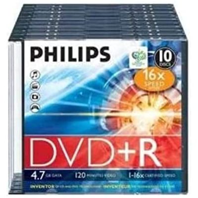 Philips Dvd+R 16X 120M 4 7Gb Slim Jb Cf.10