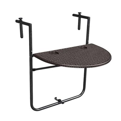 WELL HOME MOBILIARIO & DECORACIÓN Table d'appoint pour Le Balcon Marron Format Ovale Pliable, 66x61x5
