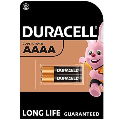 Duracell - Pilas especiales alcalinas AAAA de 1,5 V, paquete de 2 unidades (LR8D425) diseñadas para lápices digitales, dispositivos médicos y faros.