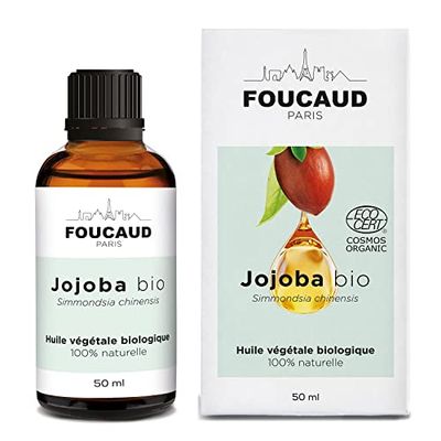 FOUCAUD | Olio Vegetale di Jojoba | Simmondsia Chinensis | BIOLOGICO | 100% Naturale | Capelli | Lucentezza e Morbidezza dei Capelli | 50 ml | Marca Francese Nata nel 1946