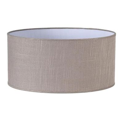 VoltShine Paralume cilindrico - Paralume in lino grigio, diametro 60 cm, altezza 30 cm, ideale per lampade