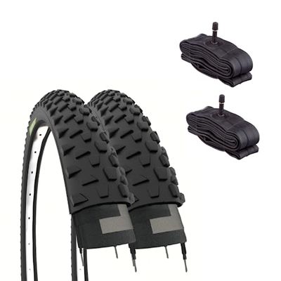 Ecovelò Banden 26 x 2,10 (54-559) + binnenband Amerika (Schrader) buitenband Mountainbike MTB Unisex Volwassenen