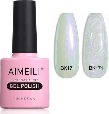AIMEILI Pearl Shell Blötlägg av UV LED Gel nagellack - (171) 10ml