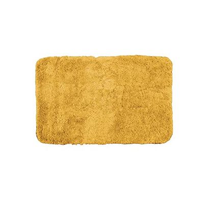 Douceur d'Intérieur, Alfombra de baño de 50 x 80 cm, Color Ocre, Microfibra Lisa, Softness