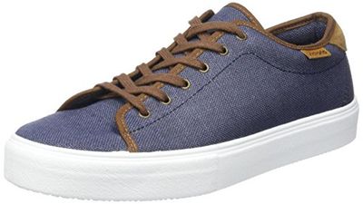 Victoria Basket Lino Detalle Marron - Botas de caño bajo Hombre, Azul (Azul (Marino)), 45 EU