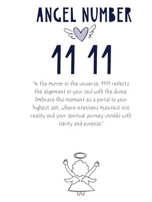 ANGEL NUMBERS 1111 BY QUOTES ON NOTES©: ANGEL NUMBER 1111 ; Hardback Notebook; Desk Journal; Notebook