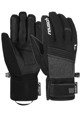 Reusch Louis R-TEX® XT Guanti invernali unisex caldi, impermeabili, antivento e traspiranti, guanti da neve, guanti da sci per uomo e donna, colore: nero/grigio