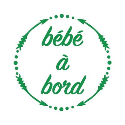 Ambiance Sticker Autocollant de Voiture Bébé à Bord Vert Cactus - H15 x L15 cm