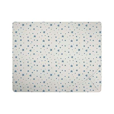 160 x 200 x 36 Star Fitted Sheet – W.Blue