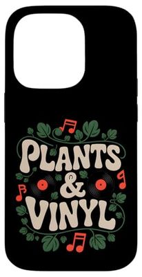 Plantes Vinyle Musique Coque pour iPhone 14 Pro