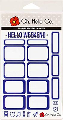 OH HELLO CO. PLANNER STICKERS BLUES, One Size