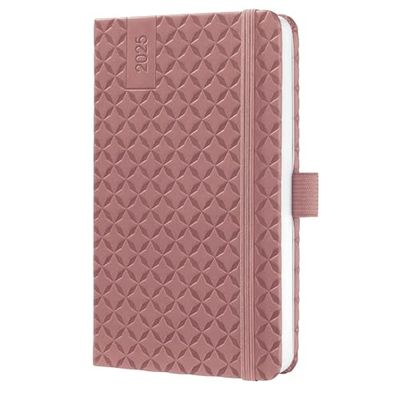 SIGEL J5128 Jolie Weekly Planner 2025, hardcover, 9,5 x 15 cm, 174 Pages, Dusty red