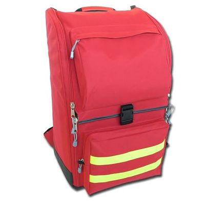 GiMa Ambulance ryggsäck, 40 cm l x 30 cm B x 57 cm H, röd, nödfall, trauma, rescue, medical, första hjälten, sjuksköterska, paramedicisk multificka väska