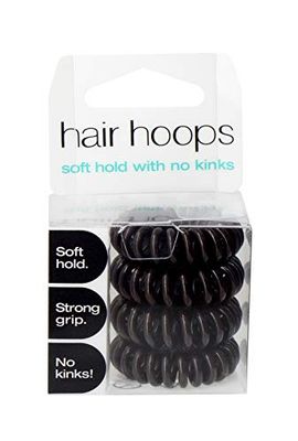 Cerchi per capelli, tenuta, senza pieghe, cravatte per capelli, marrone, confezione da 4