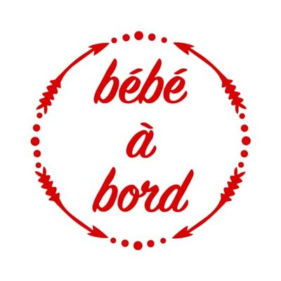 Ambiance Sticker Autocollant de Voiture Bébé à Bord Rouge Tomate - H15 x L15 cm