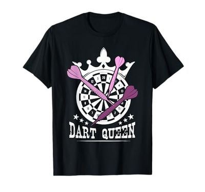 Dart Queen Per Il Giocatore E Freccette Fan Donne Maglietta