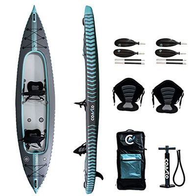Coasto, Capitole, Kayak Inflable, Agua Gris/Verde, 2P, Admirador Unisex