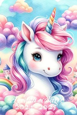 AGENDA SCOLAIRE 2024-2025 LICORNE: GIRLY - POUR FILLES - pratique pour tous les matières