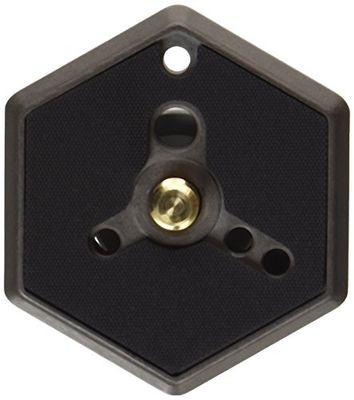 Manfrotto Placa de libertação heaxagonal 030-38 de 3/8 polegadas para cabeças Manfrotto usando o estilo Rc0 de placa, adapta-se a cabeças 468 mgrc0, 488rc0, 229, 303 e 303 plus