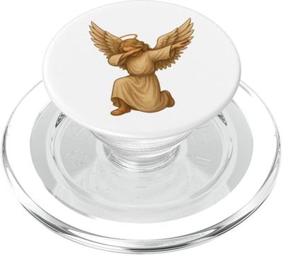 Funny Dabbing Angel Halo Christian Kids Dab Pose PopSockets PopGrip para MagSafe