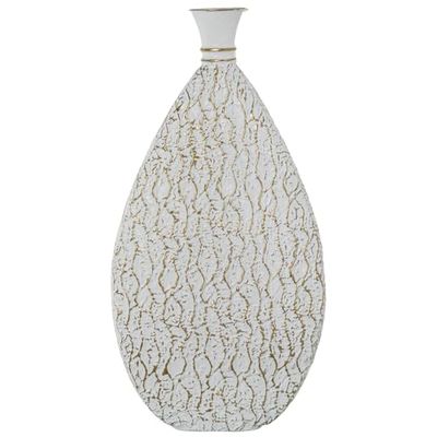 JARRON METAL DORADO/BLANCO
