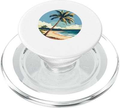 Life Is Really Good Beach Heartbeat Summer Beach Vacation PopSockets PopGrip for MagSafe