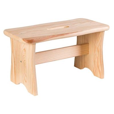axentia Repose-pied en bois 40 x 20 x 22 cm - Marchepied en bois - Tabouret